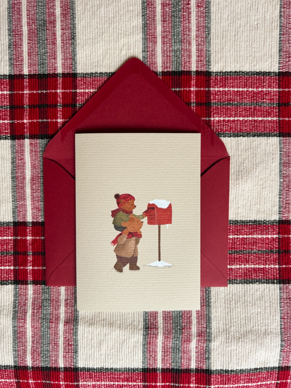 Luxe Kerstkaart - Beertjes sturen een Kerstkaart